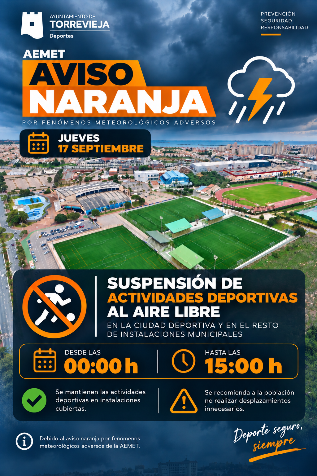 ⚠️ AVISO NARANJA | JUEVES 17 DE SEPTIEMBRE ⚠️ AVISO NARANJA | JUEVES 17 DE SEPTIEMBRE