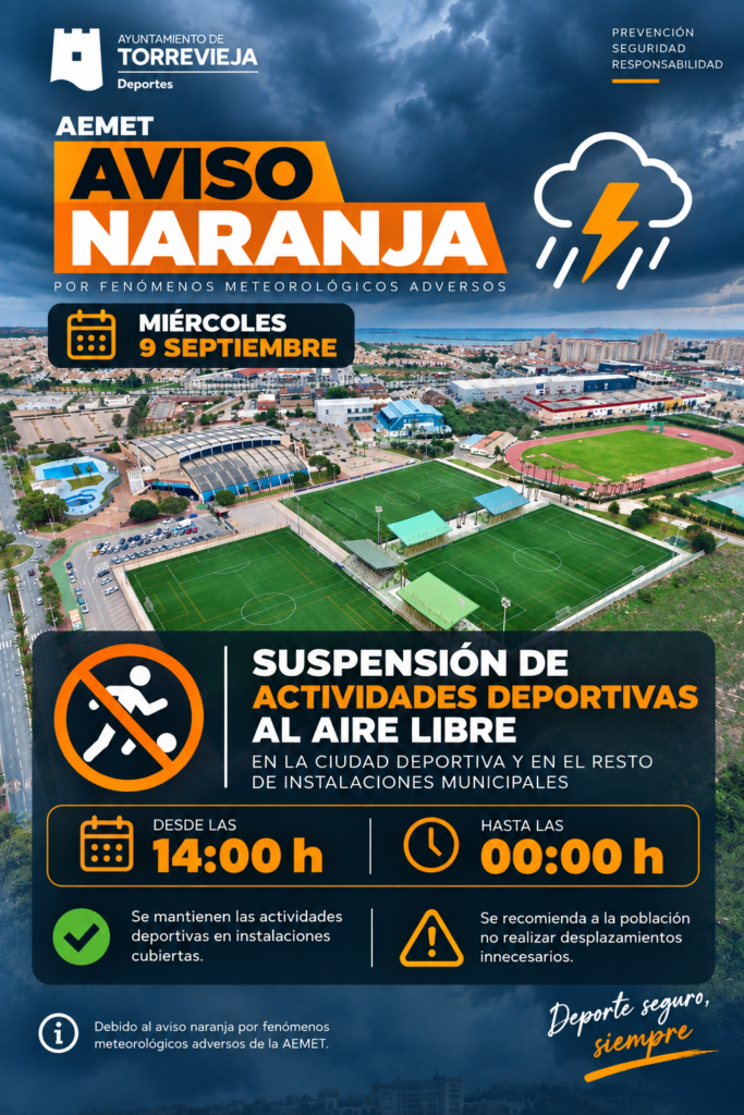 ⚠️ AVISO NARANJA | MIÉRCOLES 9 DE SEPTIEMBRE