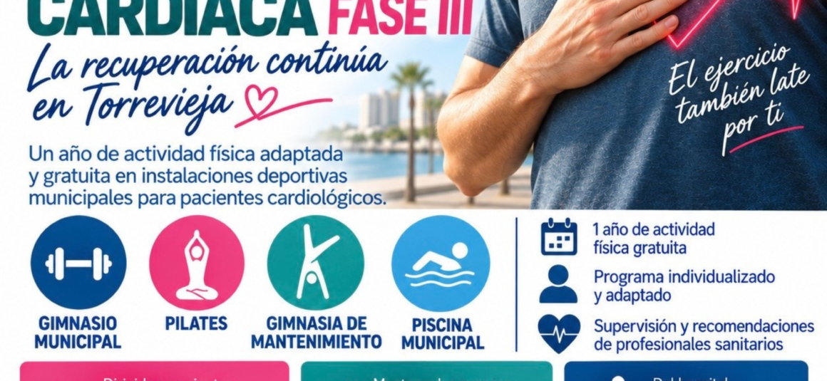 ❤️ TORREVIEJA PONDRÁ EN MARCHA EN OCTUBRE UN PROGRAMA DE REHABILITACIÓN CARDIACA PARA DAR CONTINUIDAD A LA RECUPERACIÓN DE LOS PACIENTES ❤️ TORREVIEJA PONDRÁ EN MARCHA EN OCTUBRE UN PROGRAMA DE REHABILITACIÓN CARDIACA PARA DAR CONTINUIDAD A LA RECUPERACIÓN DE LOS PACIENTES