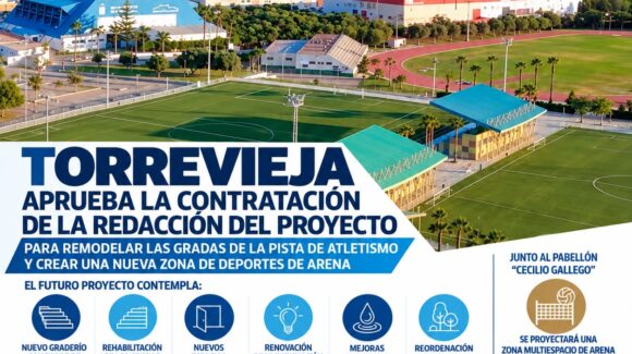 (Español) 🏟️ TORREVIEJA APRUEBA LA CONTRATACIÓN DE LA REDACCIÓN DEL PROYECTO PARA REMODELAR LAS GRADAS DE LA PISTA DE ATLETISMO Y CREAR UNA NUEVA ZONA DE DEPORTES DE ARENA (Español) 🏟️ TORREVIEJA APRUEBA LA CONTRATACIÓN DE LA REDACCIÓN DEL PROYECTO PARA REMODELAR LAS GRADAS DE LA PISTA DE ATLETISMO Y CREAR UNA NUEVA ZONA DE DEPORTES DE ARENA