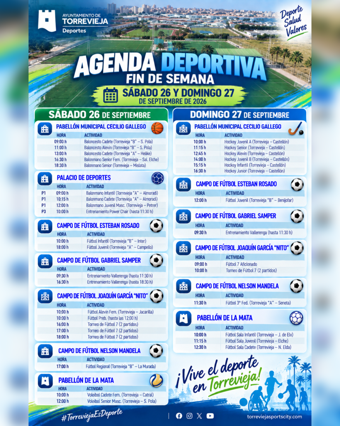 📅 AGENDA DEPORTIVA | FIN DE SEMANA EN TORREVIEJA 📅 AGENDA DEPORTIVA | FIN DE SEMANA EN TORREVIEJA