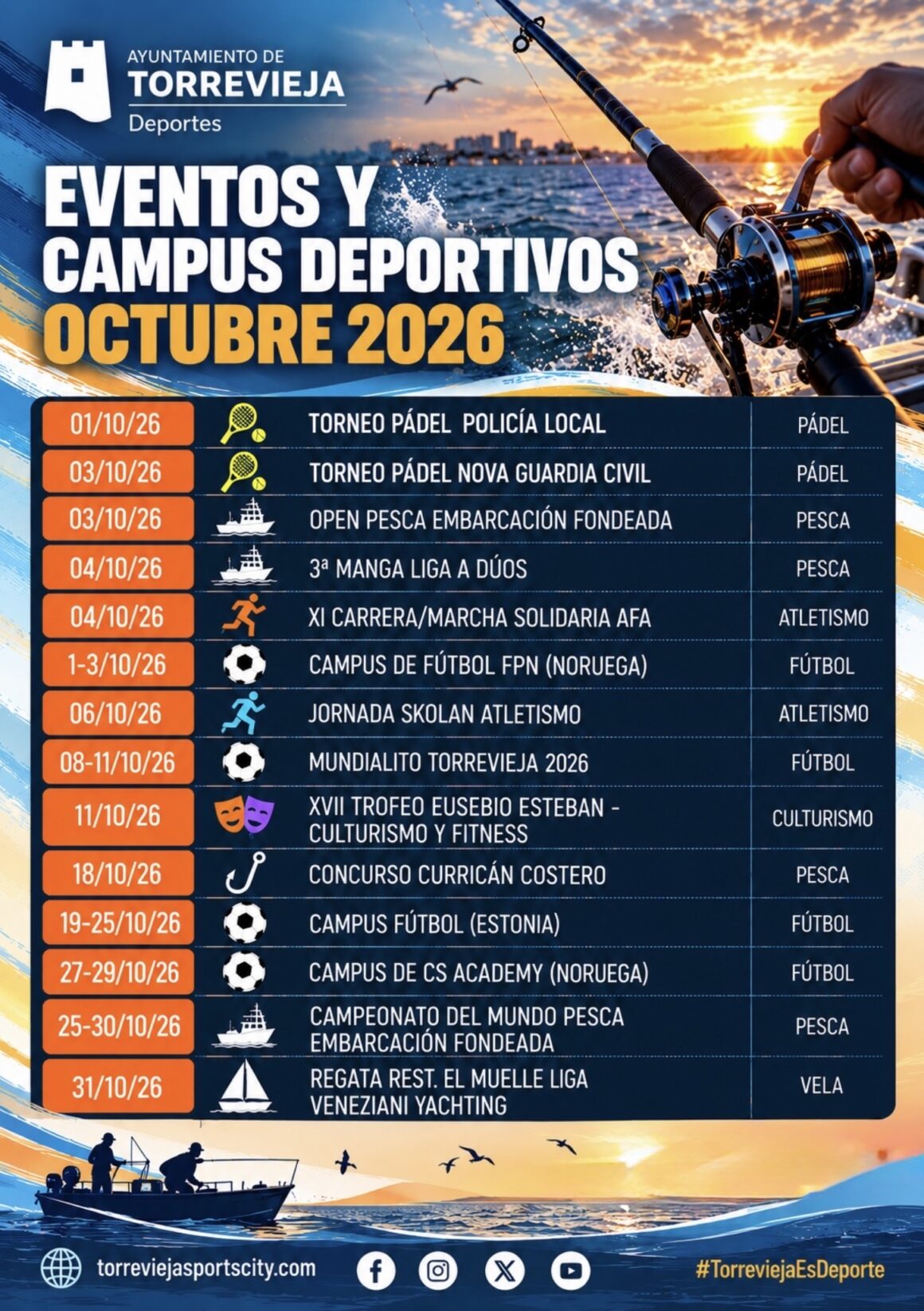 (Español) 🏆 VIVE EL DEPORTE EN TORREVIEJA DURANTE EL MES DE OCTUBRE 🏆 (Español) 🏆 VIVE EL DEPORTE EN TORREVIEJA DURANTE EL MES DE OCTUBRE 🏆