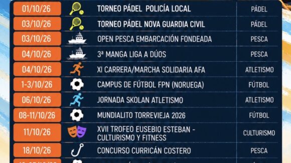🏆 VIVE EL DEPORTE EN TORREVIEJA DURANTE EL MES DE OCTUBRE 🏆
