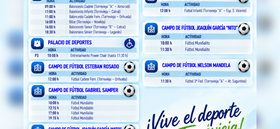 (Español) 📅 AGENDA DEPORTIVA | FIN DE SEMANA EN TORREVIEJA (Español) 📅 AGENDA DEPORTIVA | FIN DE SEMANA EN TORREVIEJA